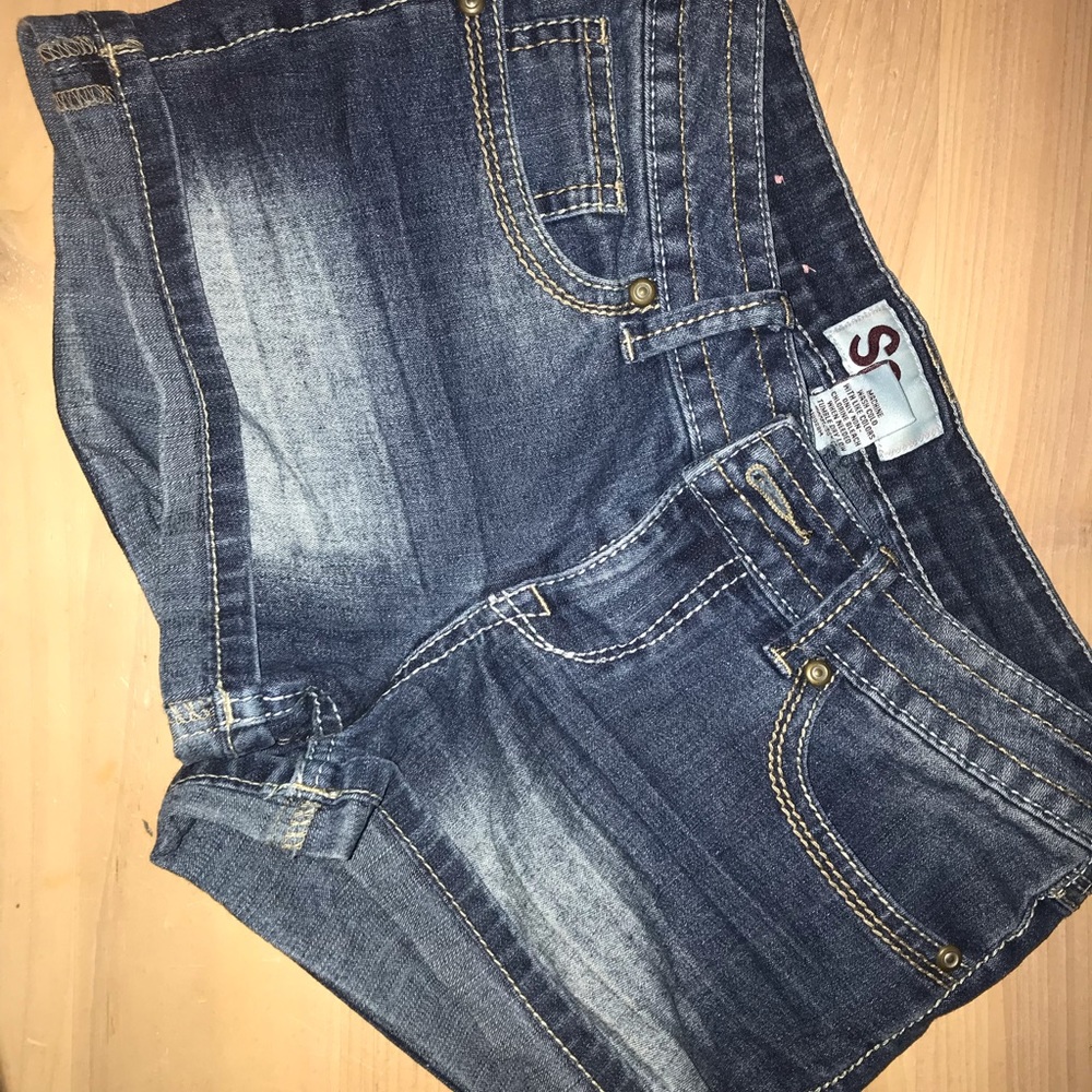 Faded Jean Shorts